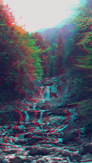 Estética psicodélica de cascada — Cascada Fondos de pantalla