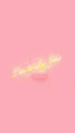 Fondo de Pantalla Rosa Estético con Neón Amarillo para iPhone — Estética rosa iPhone Fondos de pantalla