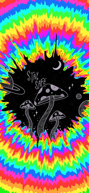 Estética Trippy de Hongo Stay Safe