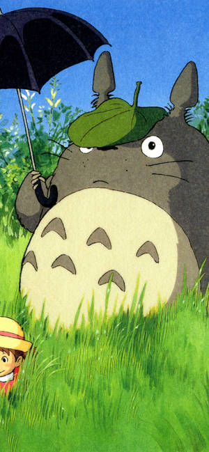 Fondo de pantalla con estética Tumblr de Totoro lindo — iPhone Xs Fondos de pantalla
