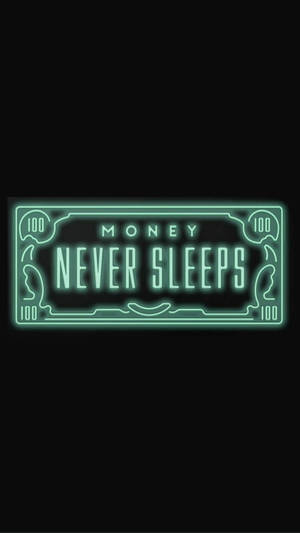 Estética verde neón El dinero nunca duerme