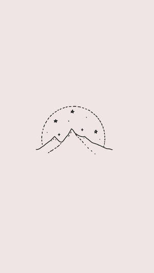 Estrellas y Montañas Bocetos Estéticos — Arte estético GIF Fondos de pantalla