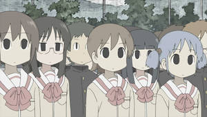 Estudiantes de Nichijou con colores apagados — Anime laptop Fondos de pantalla