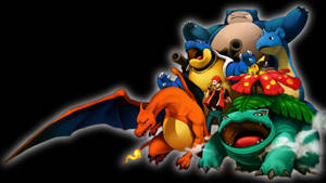 Evolución de Bulbasaur, Charmander, Squirtle, Ash, Pikachu y Pokémon dinosaurio