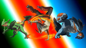 Evoluciona a los personajes Pokémon Bulbasaur, Charmander y Squirtle