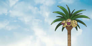 Exeggutor bajo un cielo de ensueño — Anime escritorio Fondos de pantalla