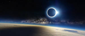 Fondo de pantalla de eclipse en el espacio exterior. — 2560x1080 Fondos de pantalla