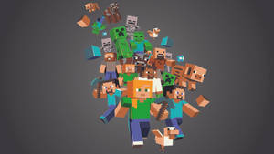 Fondo de pantalla de personajes y objetos móviles de Minecraft