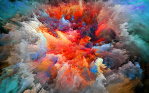 Diseño de ilustración artística con explosión colorida de pinturas para fondo de pantalla de MacBook Pro — MacBook Pro Fondos de pantalla