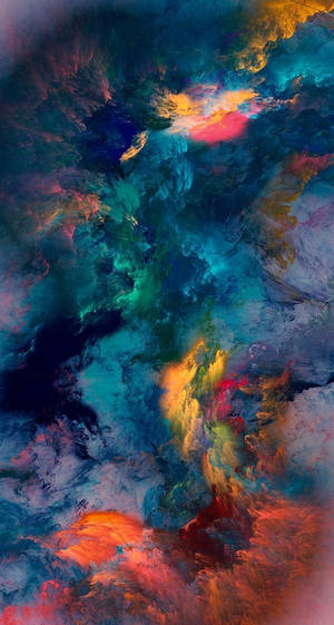 Arte digital abstracto de explosión de color fondo de pantalla iPhone