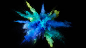 Explosión de color azul y verde para fondo de pantalla de MacBook Pro. — MacBook Pro Fondos de pantalla