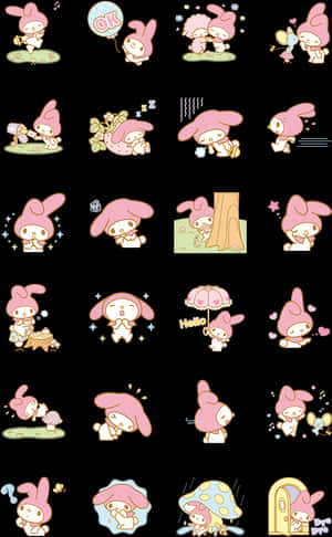 Sticker Line My Melody, descarga PNG en HD — Amor aesthetic GIF Fondos de pantalla