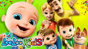 Familia Looloo Kids — Verde neón Fondos de pantalla