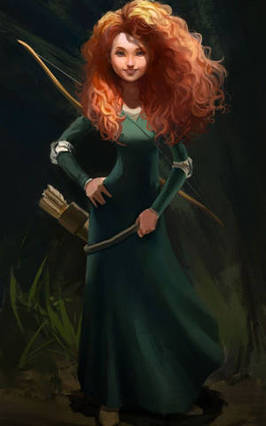 Fondo de pantalla móvil de fanart de la Princesa Mérida — Lenovo Legion Y700 AI Fondos de pantalla