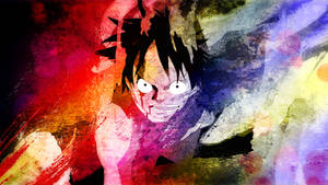 Luffy Rey Pirata Fondo Colorido
