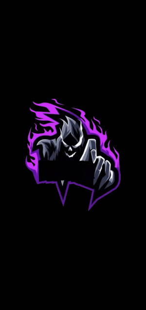 Fantasma Llamas Púrpuras Logo Gaming HD — Galaxy S26 Ultra Fondos de pantalla