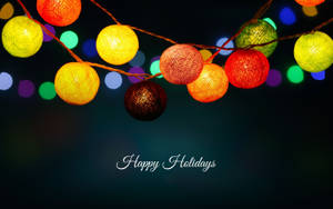 Fondo de pantalla de farolitos navideños de colores para escritorio — Navidad escritorio Fondos de pantalla