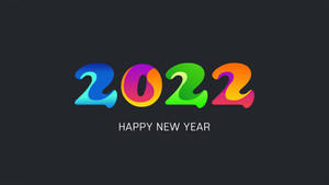 Fondo de pantalla de arte neón colorido de Feliz Año Nuevo 2022 — Studio Display Fondos de pantalla
