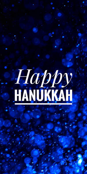 Fondo de pantalla estético azul de Feliz Hanukkah — 18:9 Fondos de pantalla