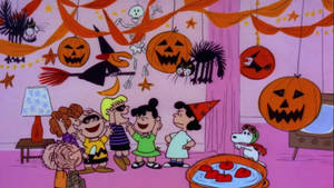 Fiesta de Halloween Estética Linda de Peanuts — Estética linda de halloween Fondos de pantalla
