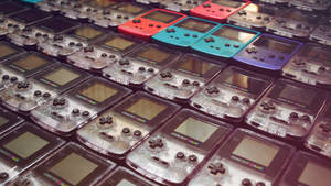 Fondo de pantalla de filas de modelos de Game Boy Color