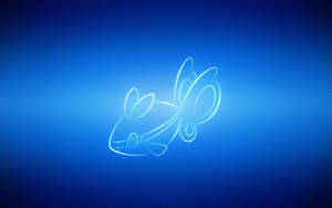 Pokémon Finneon brillante en azul y blanco.