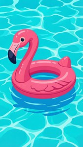 Divertido fondo de pantalla vectorial de flotador de alberca para vibras veraniegas.
