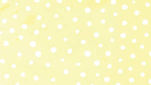 Fondo Aesthetic Amarillo con Lunares Blancos para Computadora