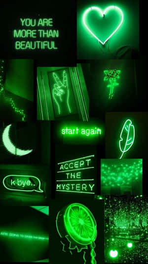 Fondo cautivador de estética verde neón