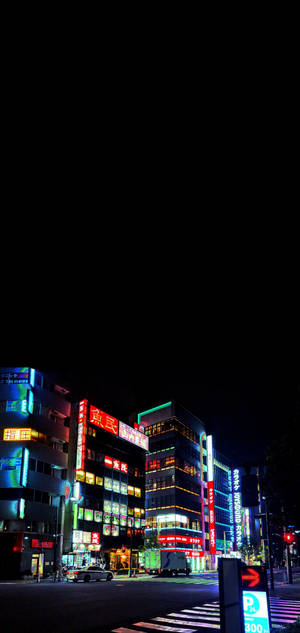 Fondo cool de iPhone 11 Tokio de noche