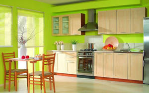 Fondo de cocina verde brillante — Verde neón Fondos de pantalla