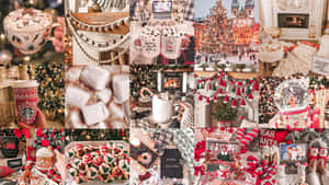 Collage navideño para laptop — Estética navideña acogedora Fondos de pantalla