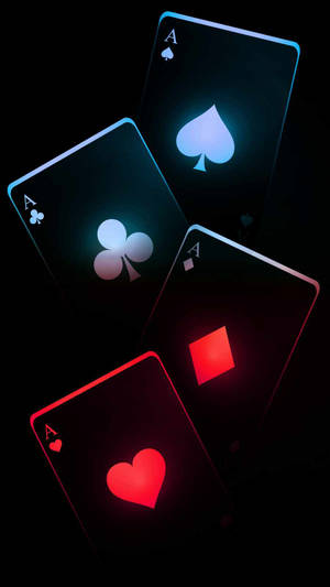 Fondo de iPhone con Cartas Negras — Neón iPhone Fondos de pantalla