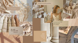 Fondo de laptop estético beige con frases