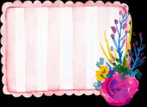 Fondo de marco floral en acuarela