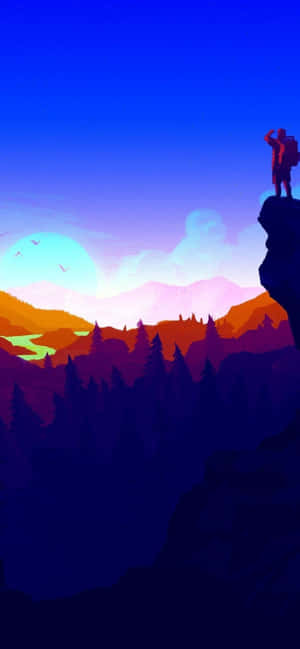 Fondo de Neón Brillante con Olas para iPhone — Tecno Spark Go 3 Fondos de pantalla
