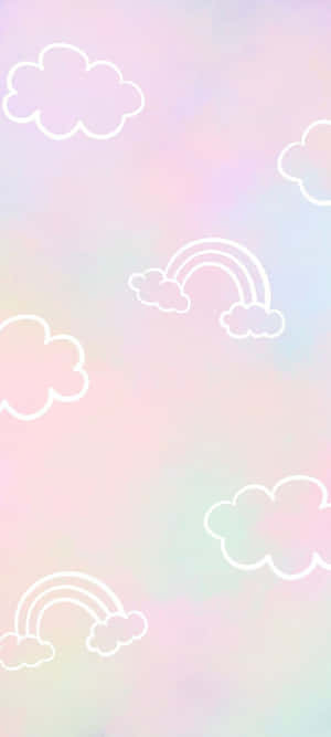 Fondo de Nubes Pastel y Arcoíris — IQOO Fondos de pantalla