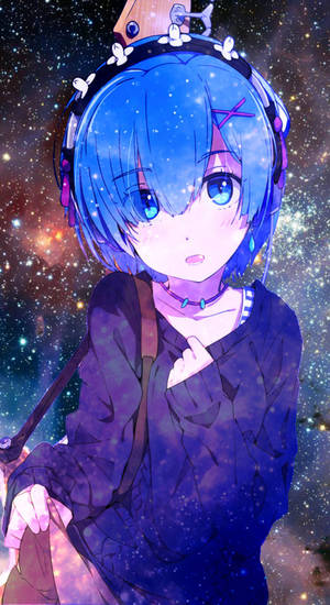Fondo de pantalla galáctico para teléfono con Rem — Teléfono galaxia Fondos de pantalla