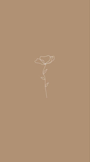 Fondo de pantalla floral beige estético para teléfono