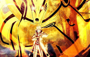 Fondo de pantalla enigmático de Kurama y Naruto en Modo Bestia con Cola para laptop — Naruto shippuden GIF Fondos de pantalla