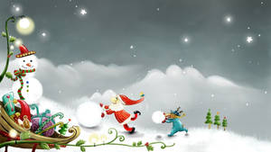 Fondo de pantalla navideño de paraíso invernal para escritorio — Navidad escritorio Fondos de pantalla