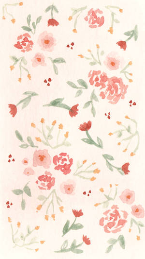 Fondo de Pantalla Floral Rosa para iPhone