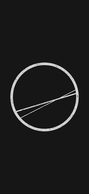 Fondo de pantalla minimalista negro con círculo geométrico — Estética cottagecore Fondos de pantalla