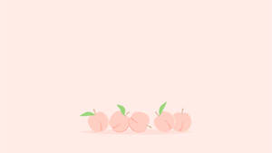 Fondo de pantalla estético de melocotones rosas suaves para laptop