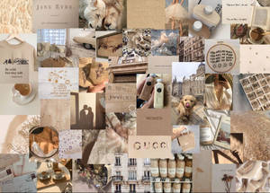 Collage estético beige para laptop