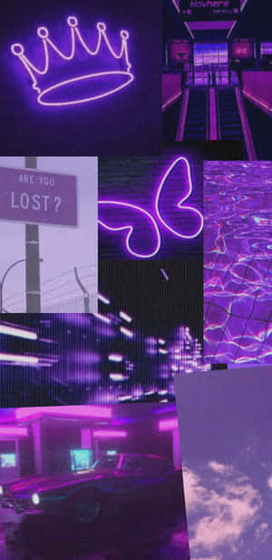 Fondo de pantalla morado neón colorido y vibrante — Morado aesthetic GIF Fondos de pantalla