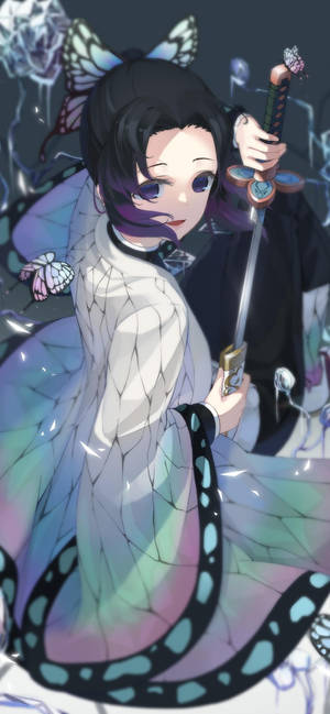Shinobu Demon Slayer Teléfono — Galaxy S25 Ultra Fondos de pantalla