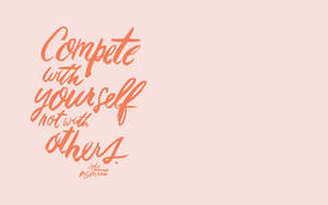 Fondo de pantalla estético para Mac con frase inspiradora en tonos pastel