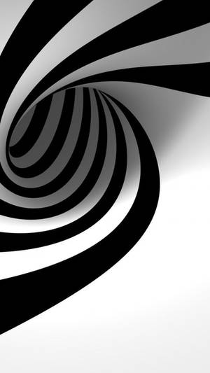 Fondo de pantalla blanco y negro con espiral abstracta para iPhone — Arte abstracto GIF Fondos de pantalla