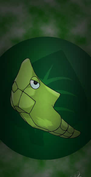 Fondo de pantalla verde con Metapod y hoja — Verde claro aesthetic Fondos de pantalla